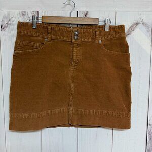 Patagonia Corduroy Skirt Women’s 12 Brown Tan Organic Cotton EUC